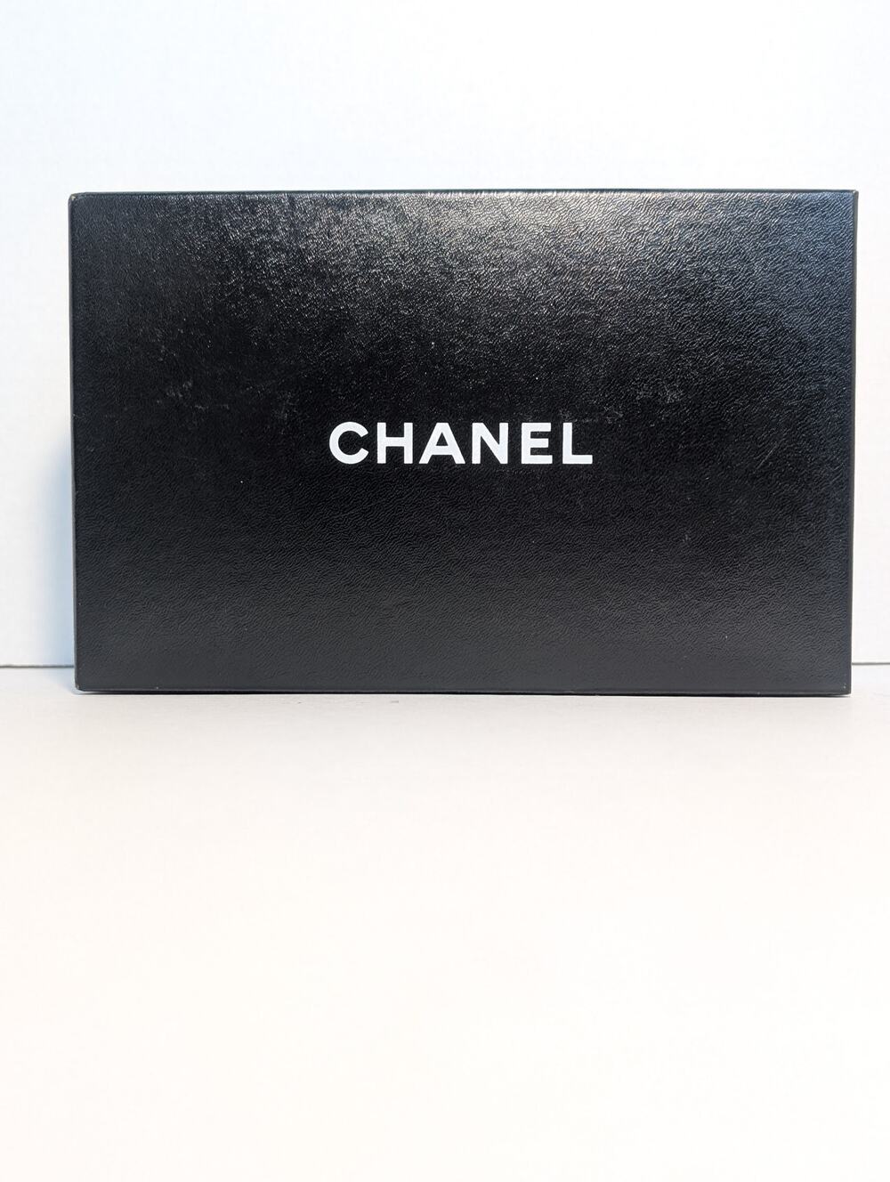 Authentic Chanel Empty Gift Box Black Glossy 8x5x2" Authentic Packaging